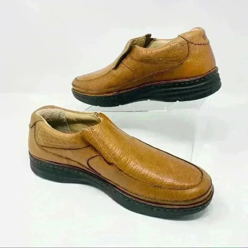 DREW Bexley tan tumbled leather nappa Sz 11.5 M New